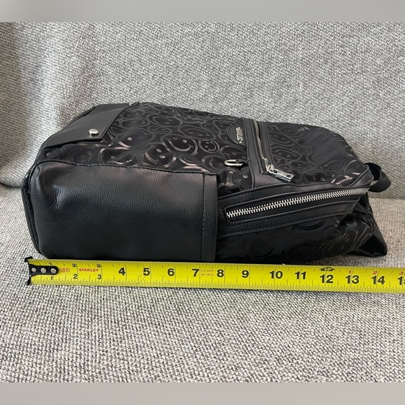 Steve Madden Black Embossed Backpack - Picture 8 of 16